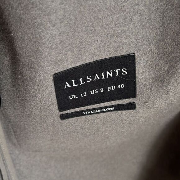 AllSaints Suri Roux Coat, Light Khaki - Picture 12 of 16